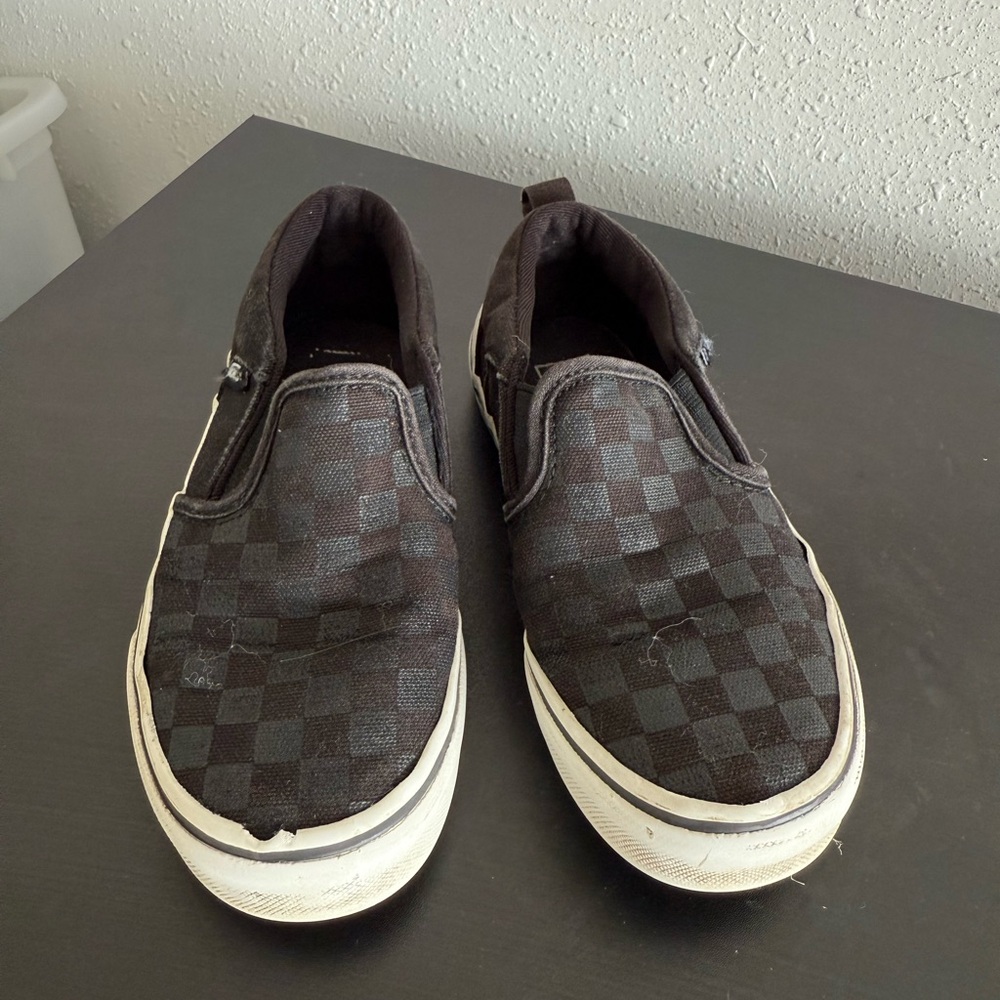 Vans Black and White Checkered Kids Sneakers